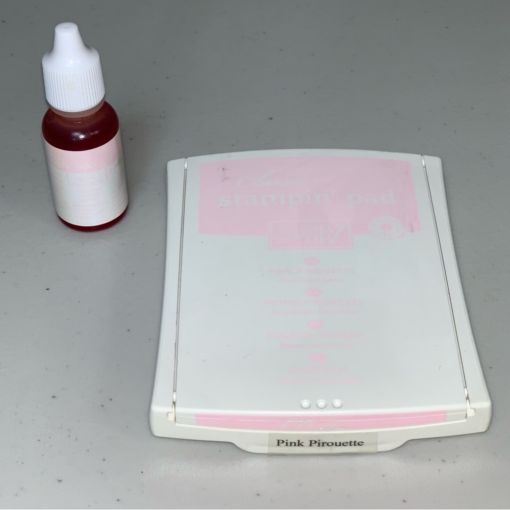 Stampin' Up Ink Pad Pink Pirouette Light Classic Refill Ink Bottle Set Scrapbook